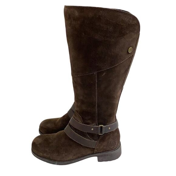The North Face Brown Suede Riding Boots Side Zip Waterproof Women's Size 7 EUC - Picture 3 of 9